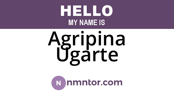 Agripina Ugarte