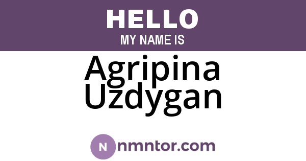 Agripina Uzdygan