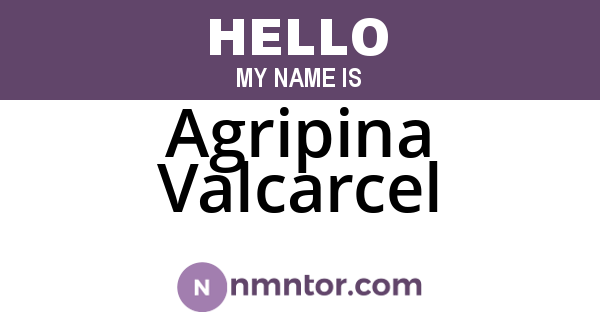 Agripina Valcarcel