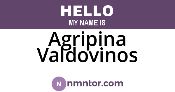 Agripina Valdovinos