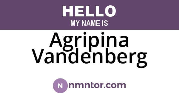 Agripina Vandenberg