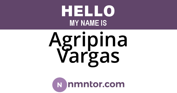 Agripina Vargas