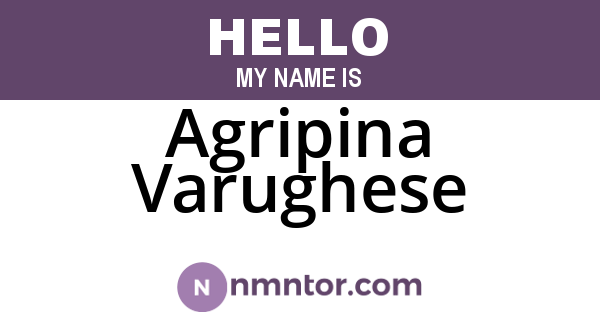 Agripina Varughese