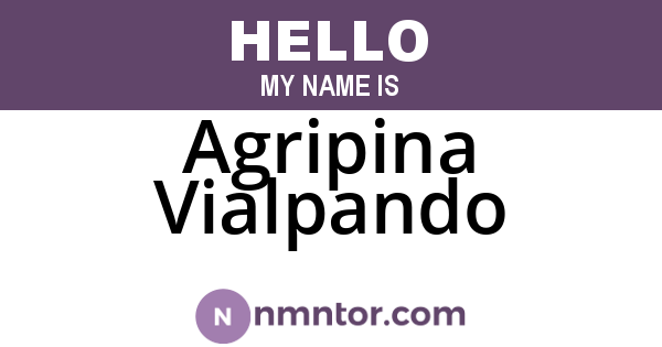 Agripina Vialpando