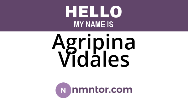 Agripina Vidales