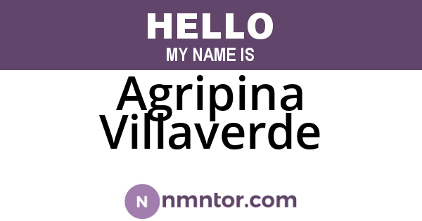 Agripina Villaverde