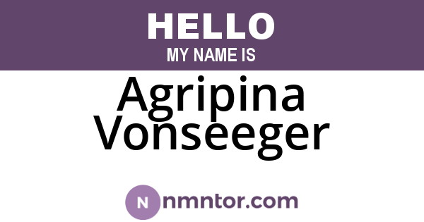 Agripina Vonseeger