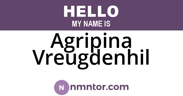 Agripina Vreugdenhil