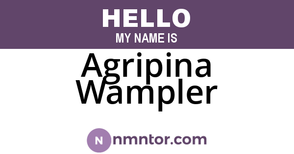 Agripina Wampler