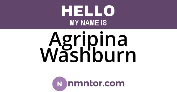 Agripina Washburn