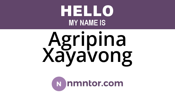 Agripina Xayavong