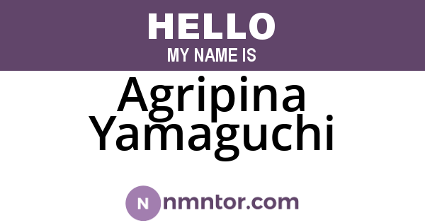 Agripina Yamaguchi