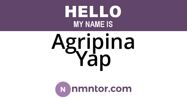 Agripina Yap