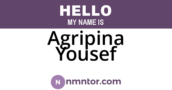 Agripina Yousef
