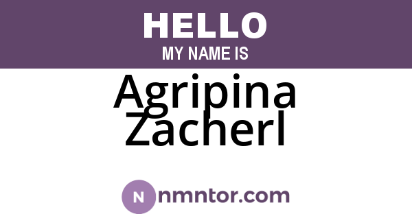 Agripina Zacherl