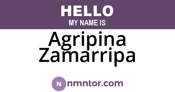 Agripina Zamarripa