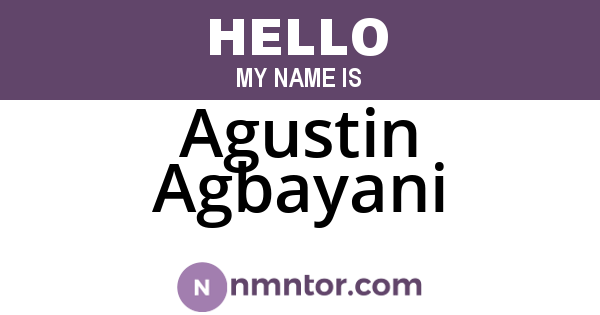 Agustin Agbayani
