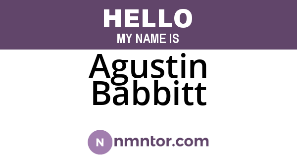Agustin Babbitt