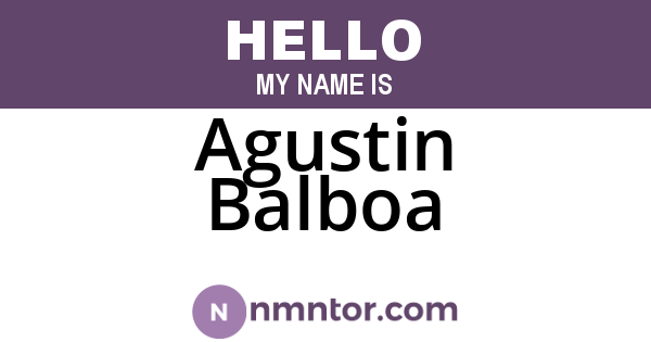 Agustin Balboa