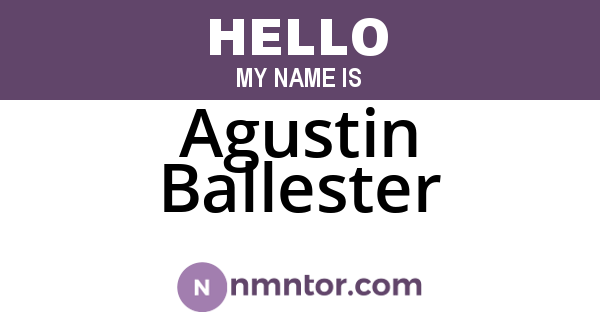 Agustin Ballester