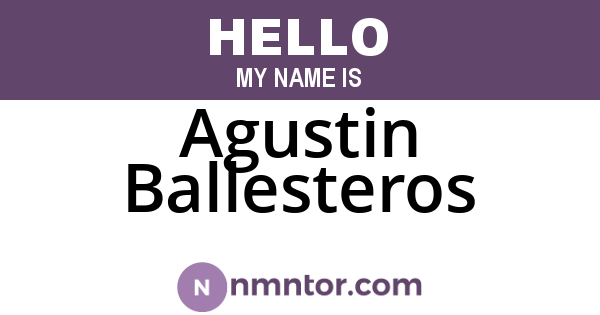 Agustin Ballesteros
