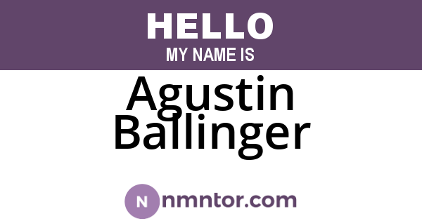 Agustin Ballinger