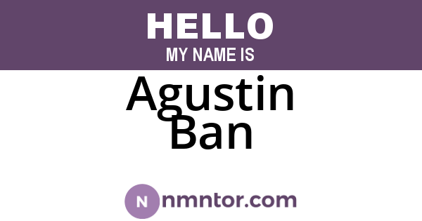 Agustin Ban
