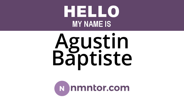 Agustin Baptiste