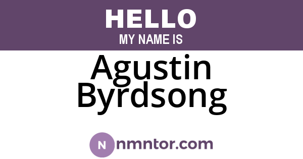 Agustin Byrdsong