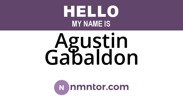 Agustin Gabaldon