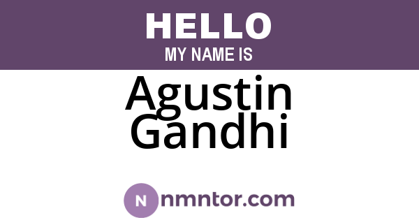 Agustin Gandhi