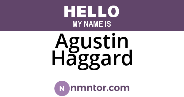 Agustin Haggard
