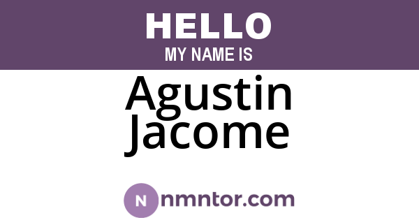 Agustin Jacome