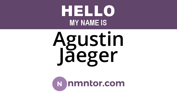 Agustin Jaeger