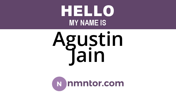 Agustin Jain