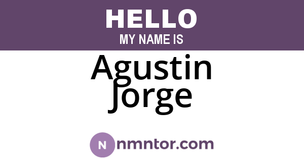 Agustin Jorge