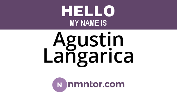Agustin Langarica