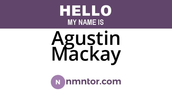 Agustin Mackay