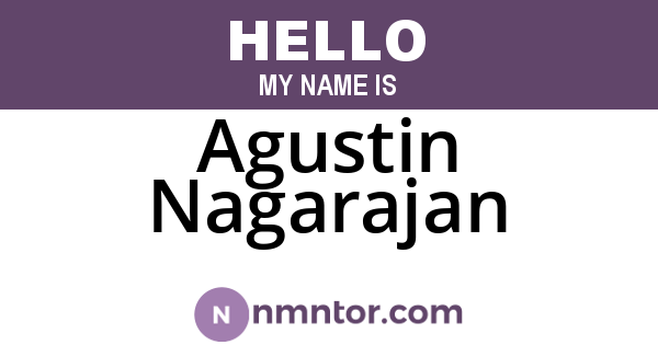 Agustin Nagarajan