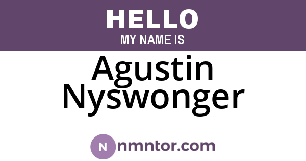 Agustin Nyswonger