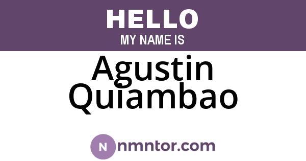 Agustin Quiambao