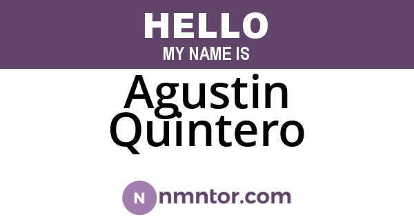 Agustin Quintero