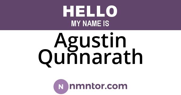 Agustin Qunnarath