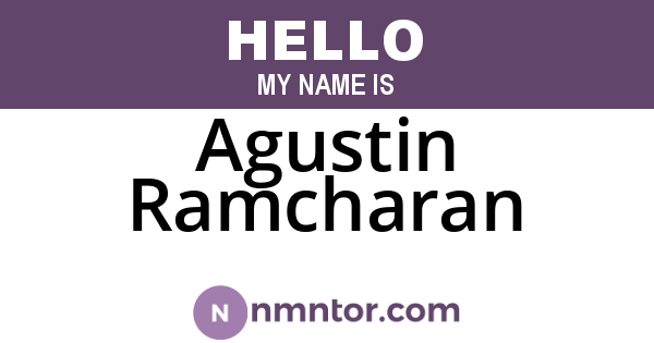 Agustin Ramcharan