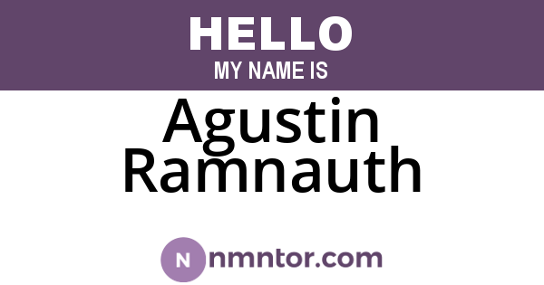Agustin Ramnauth