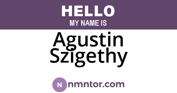 Agustin Szigethy