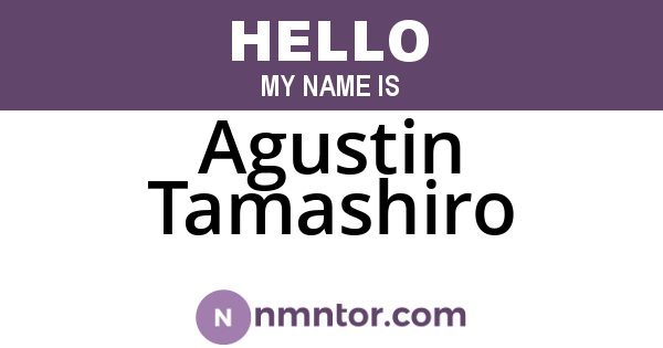 Agustin Tamashiro