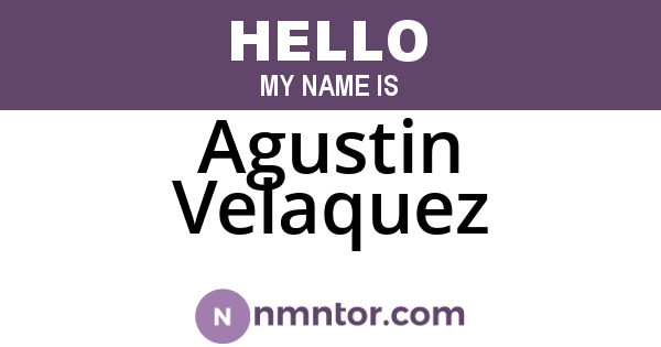Agustin Velaquez