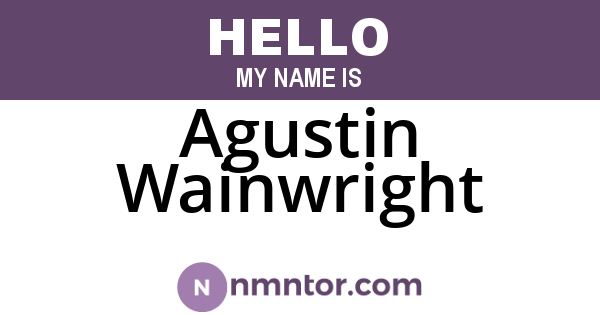 Agustin Wainwright