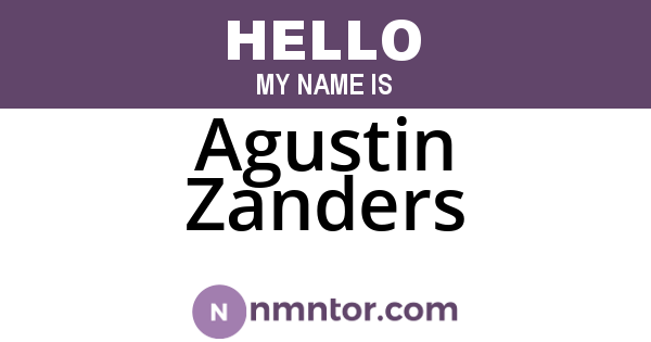 Agustin Zanders